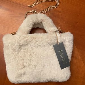 Super soft faux fur purse handbag NWT